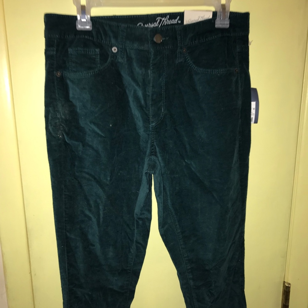 High Rise Skinny Green Jeans